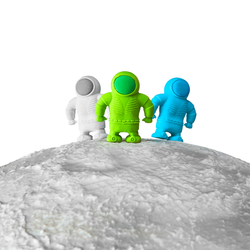 ASTRONAUT ERASERS SET OF 3