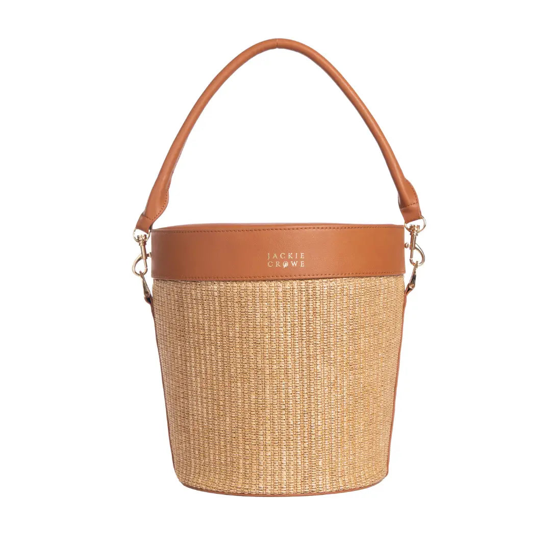 JACKIE PICNIC BASKET LARGE - COGNAC