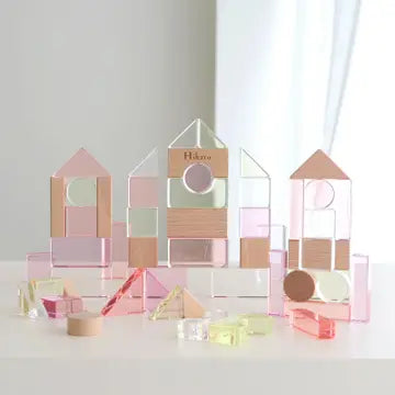 LUMIERE CUBES ACRYLIC & WOODEN BUILDING BLOCKS 26PCS