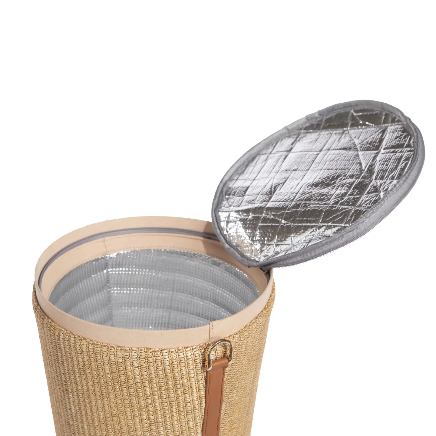 JACKIE PICNIC BASKET LARGE - COGNAC