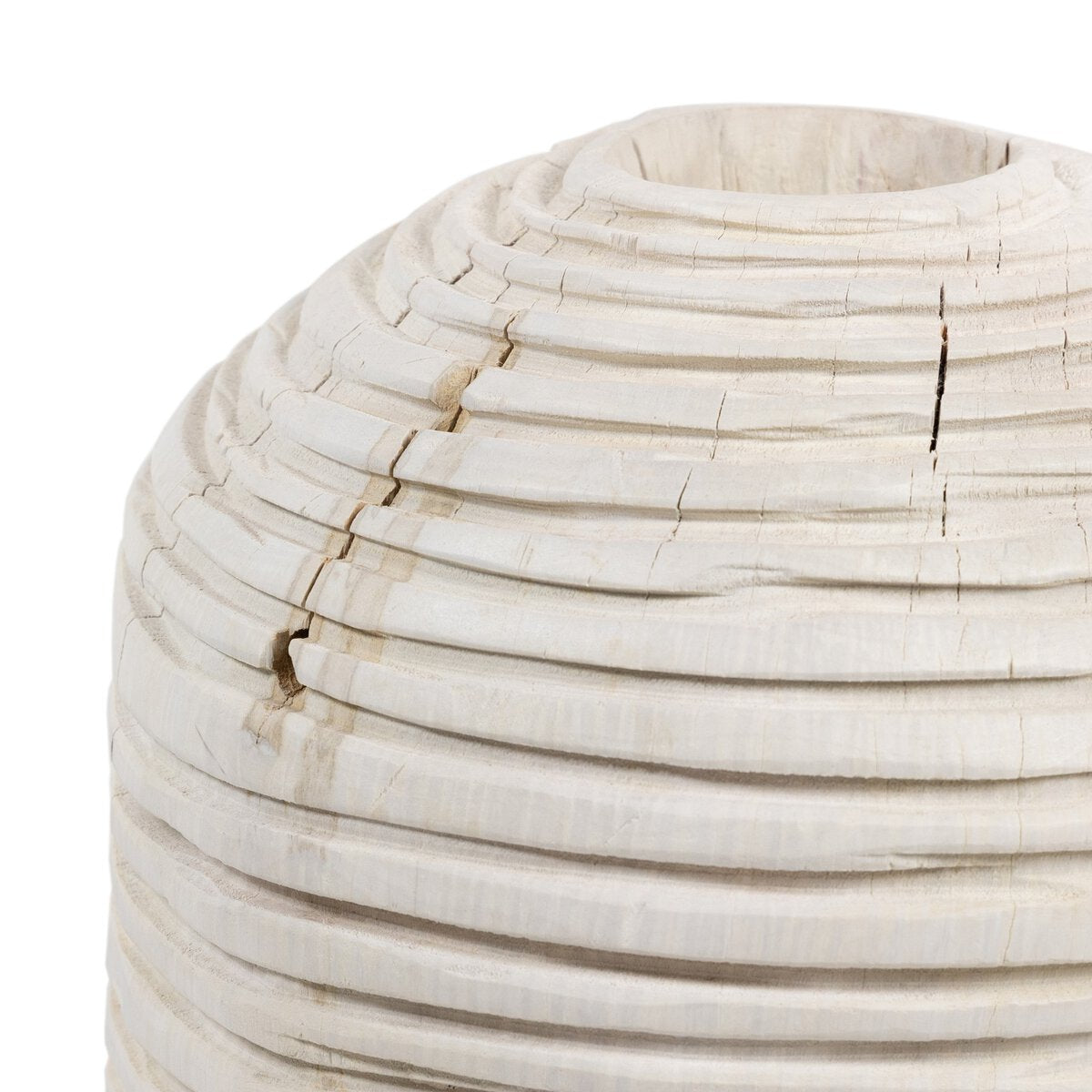 BETO BANDED VASE IVORY