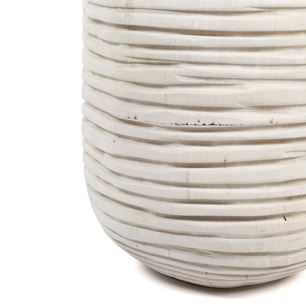 BETO BANDED VASE IVORY