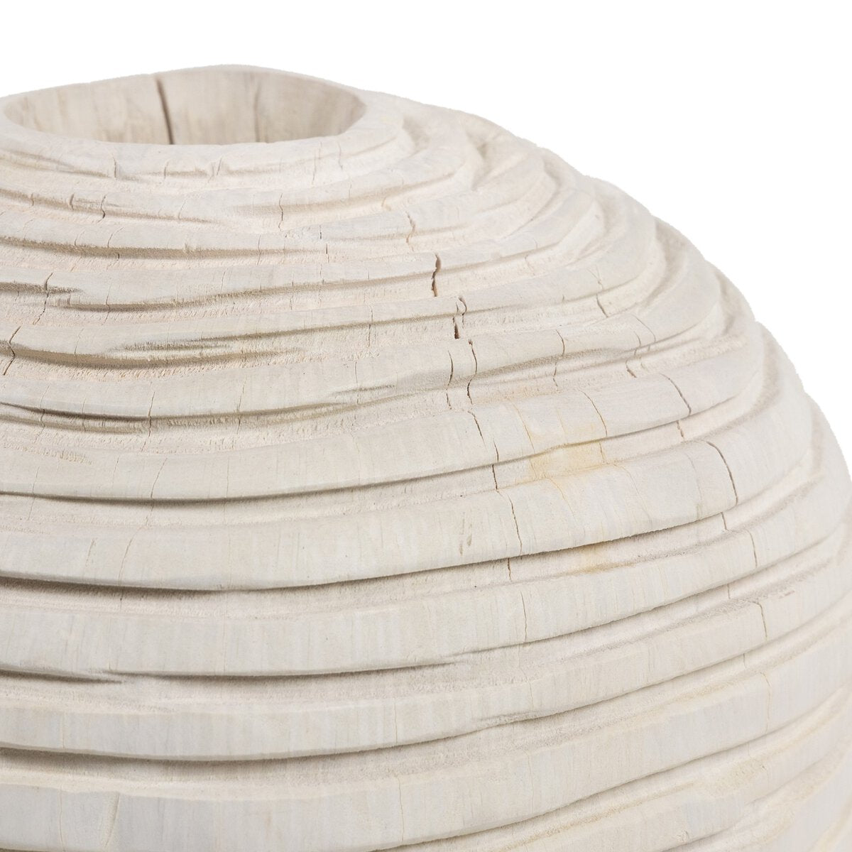 BETO BANDED VASE IVORY