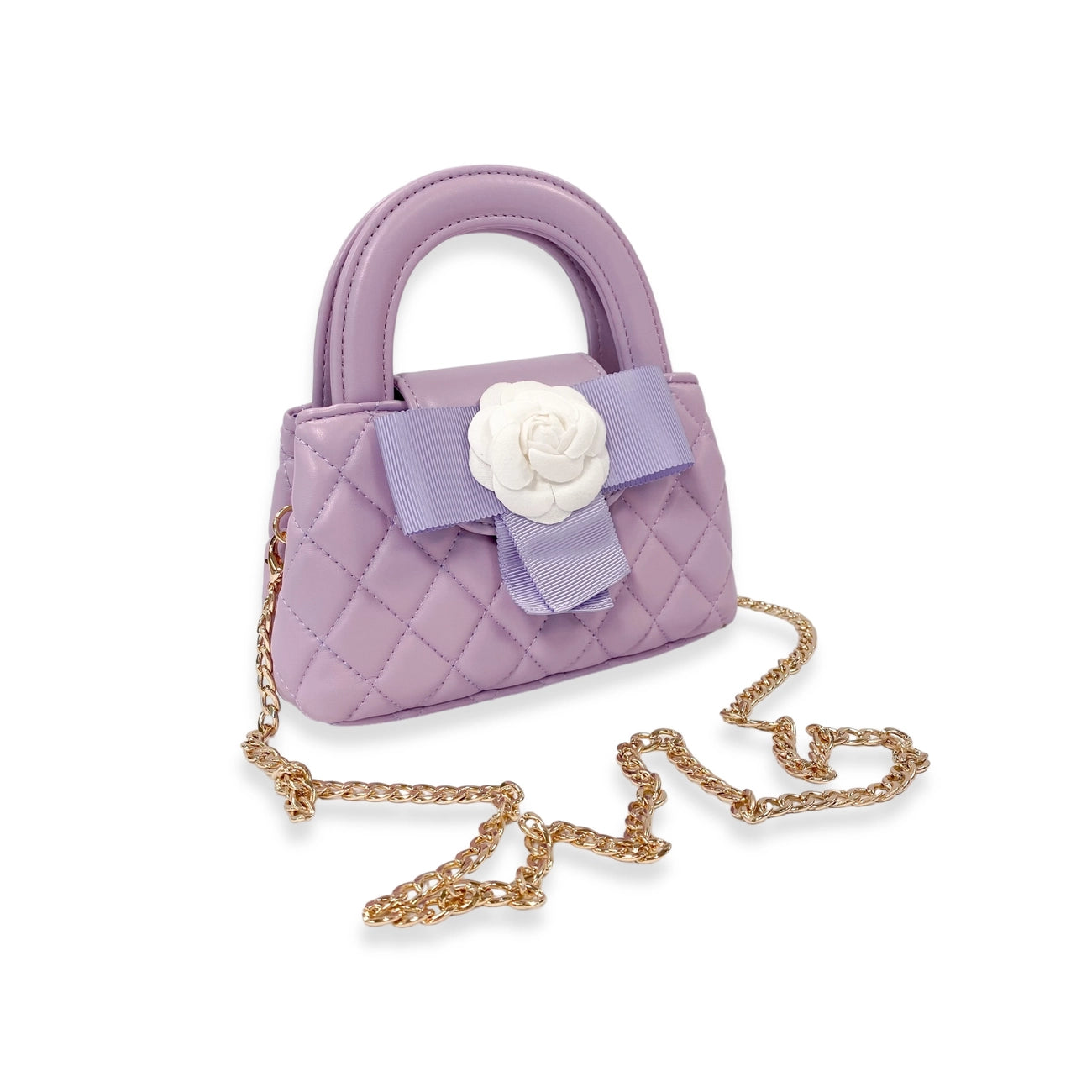FLORAL APPLIQUE QUILTED BAG