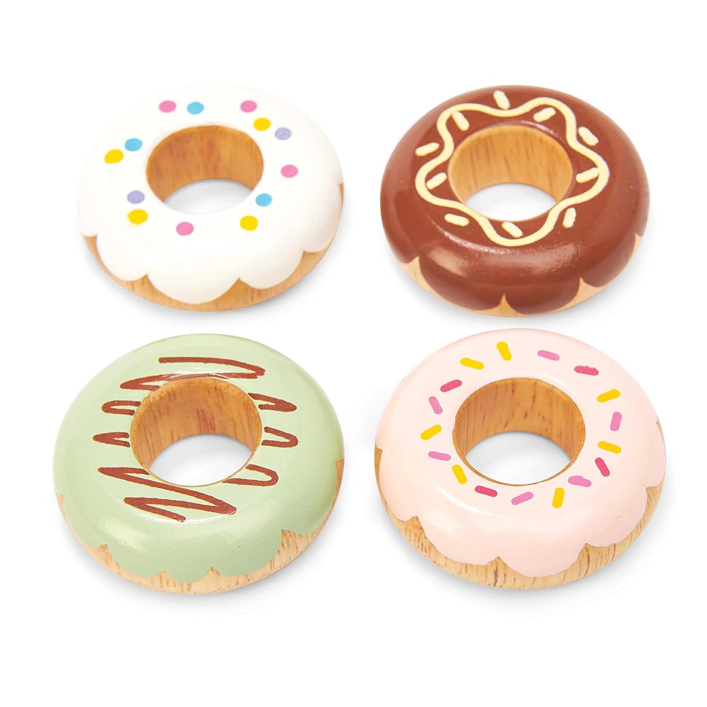 WOODEN DONUTS PLAY FOOD SET