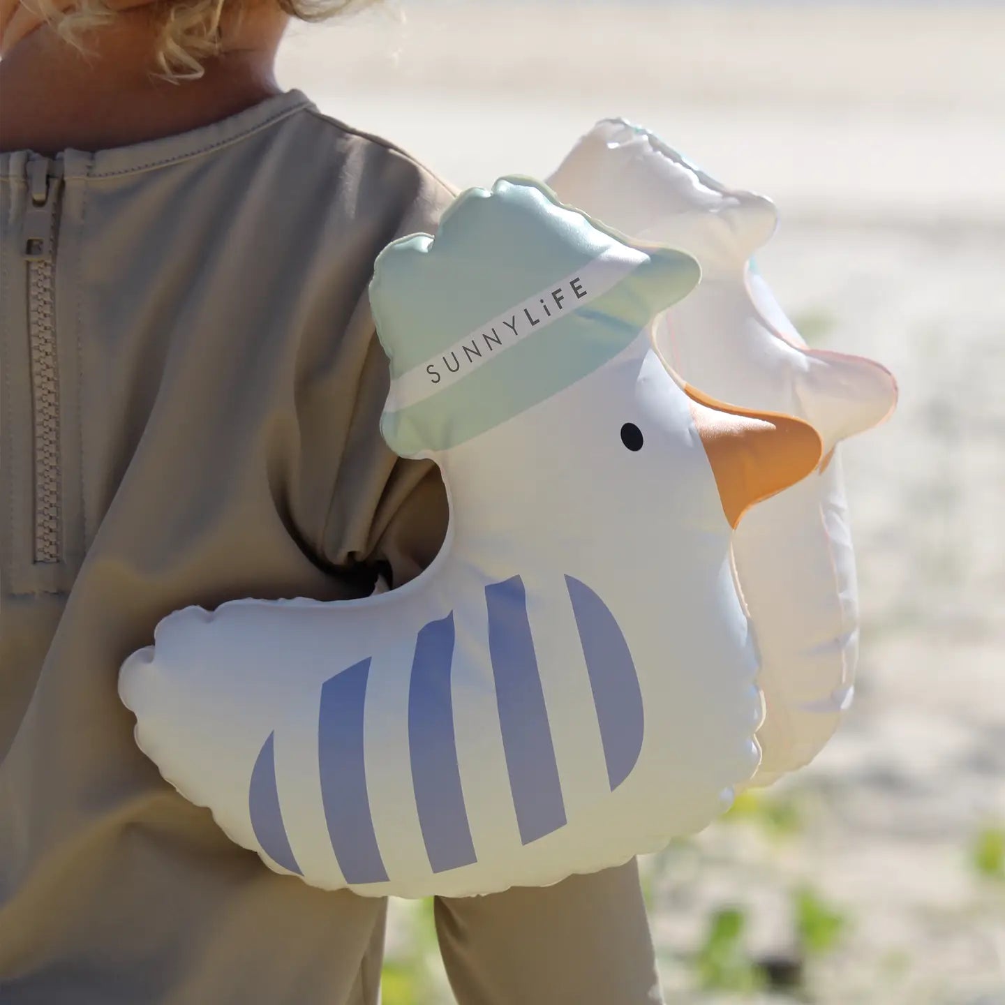 INFLATABLE ARM BANDS SID THE SEAGULL BLUE STRIPE