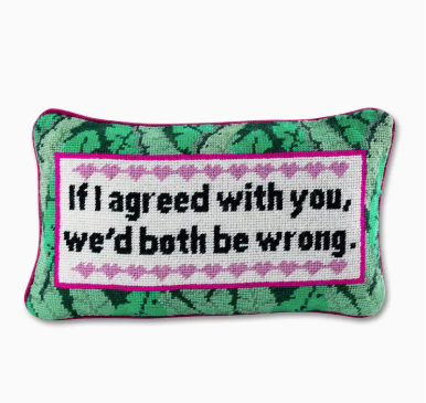 NEEDLEPOINT PILLOW BOTH BE WRONG