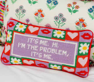NEEDLEPOINT PILLOW ITS ME