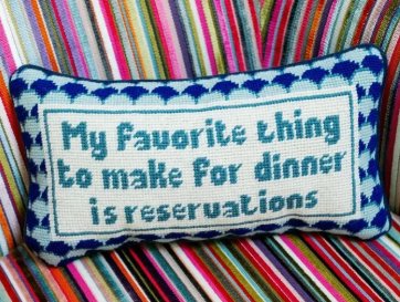 NEEDLEPOINT PILLOW RESERVATIONS