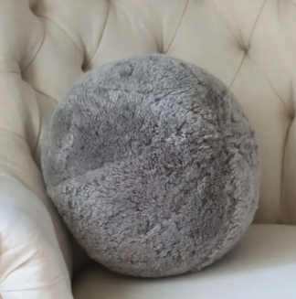 CUSHION BALL PILLOW MOLE GRAY