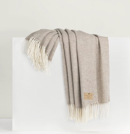 TAUPE JUNO CASHMERE THROW