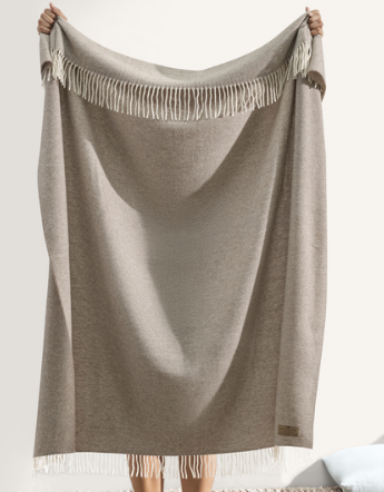 TAUPE JUNO CASHMERE THROW