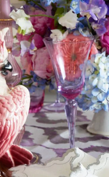 OPHELIA WINE GLASS LAVENDER SET OF 1
