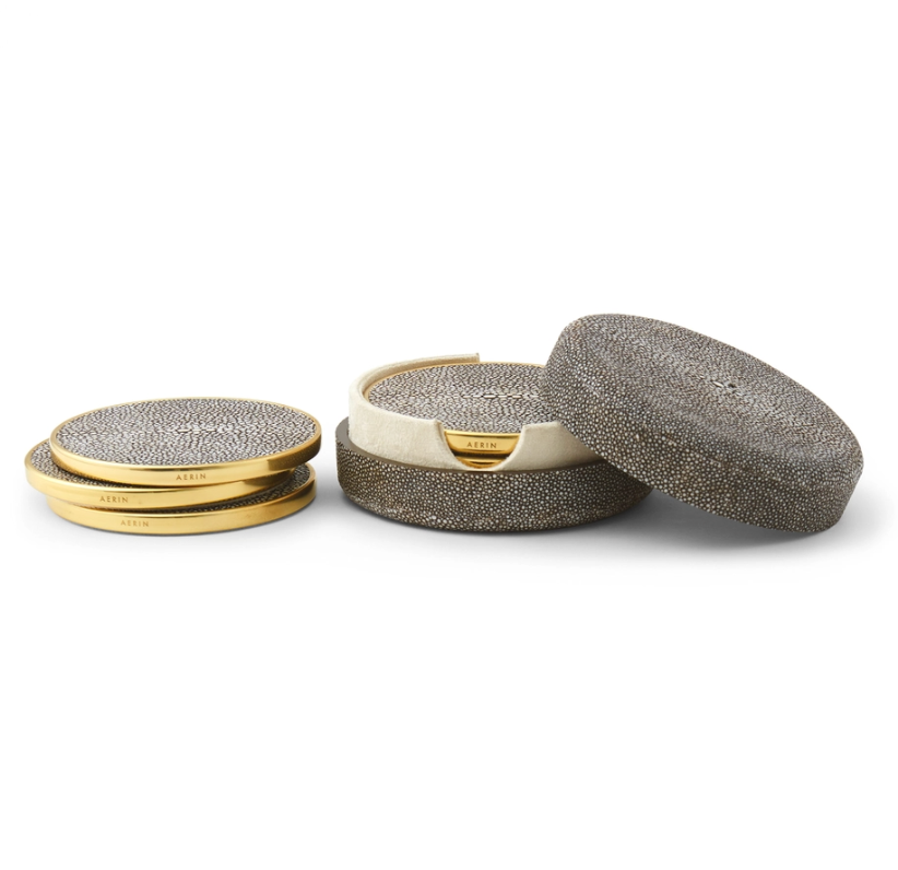 SHAGREEN COASTERS SET OF 4