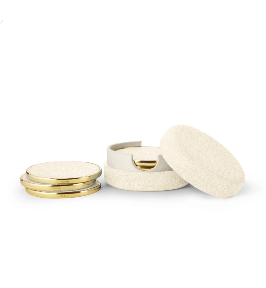 SHAGREEN COASTERS SET OF 4