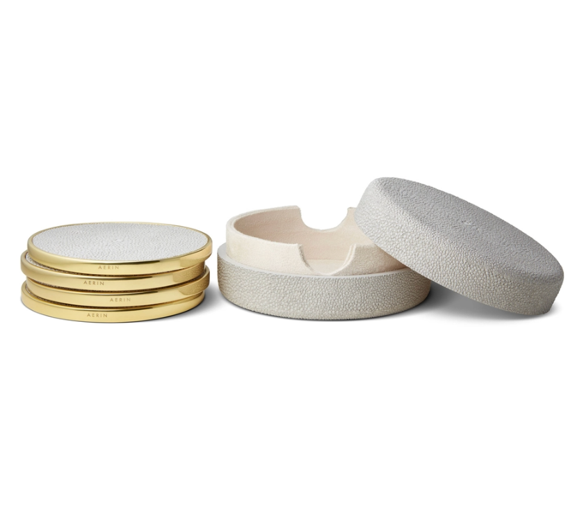 SHAGREEN COASTERS SET OF 4