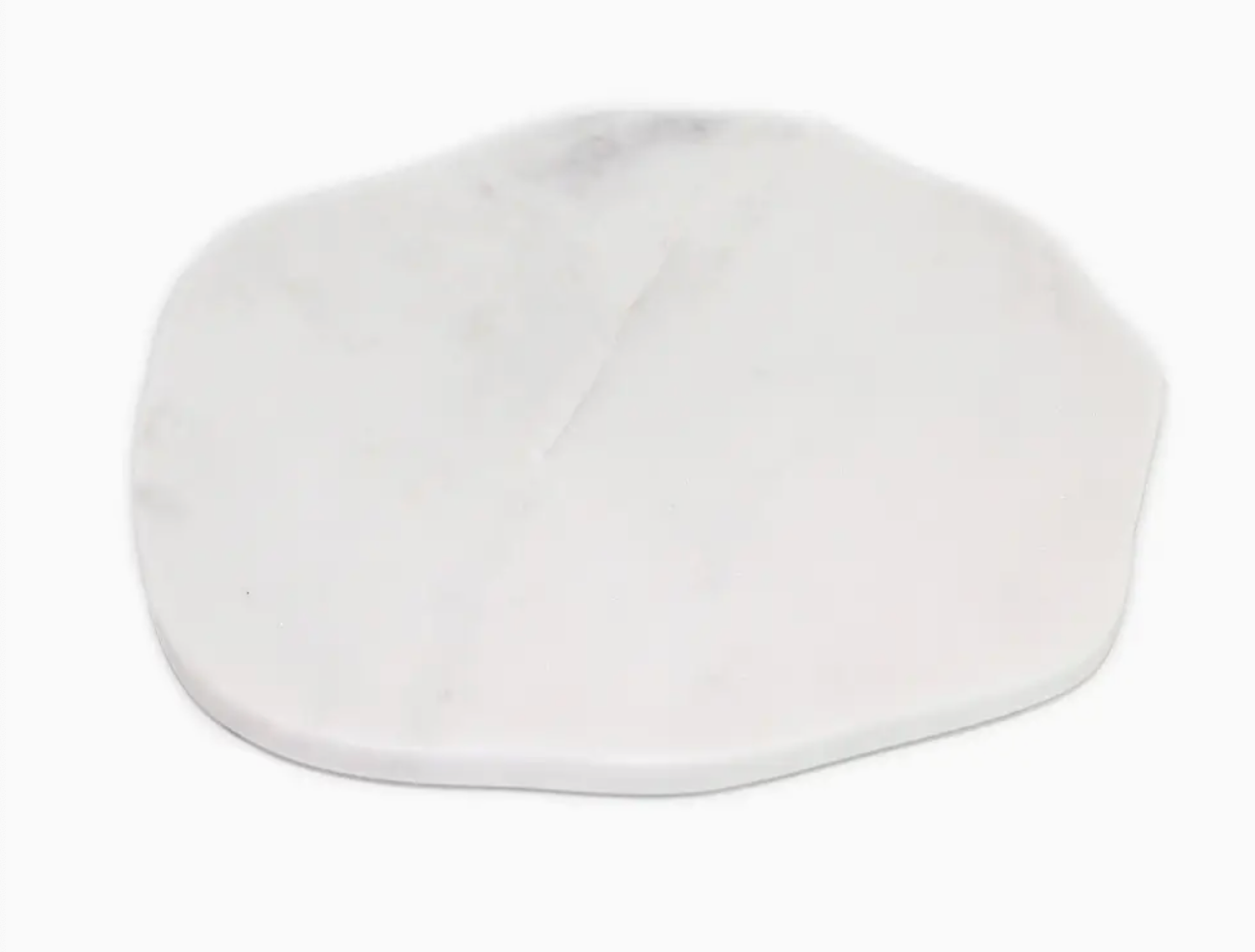 WHITE MARBLE ORGANIC SHAPED PLATE