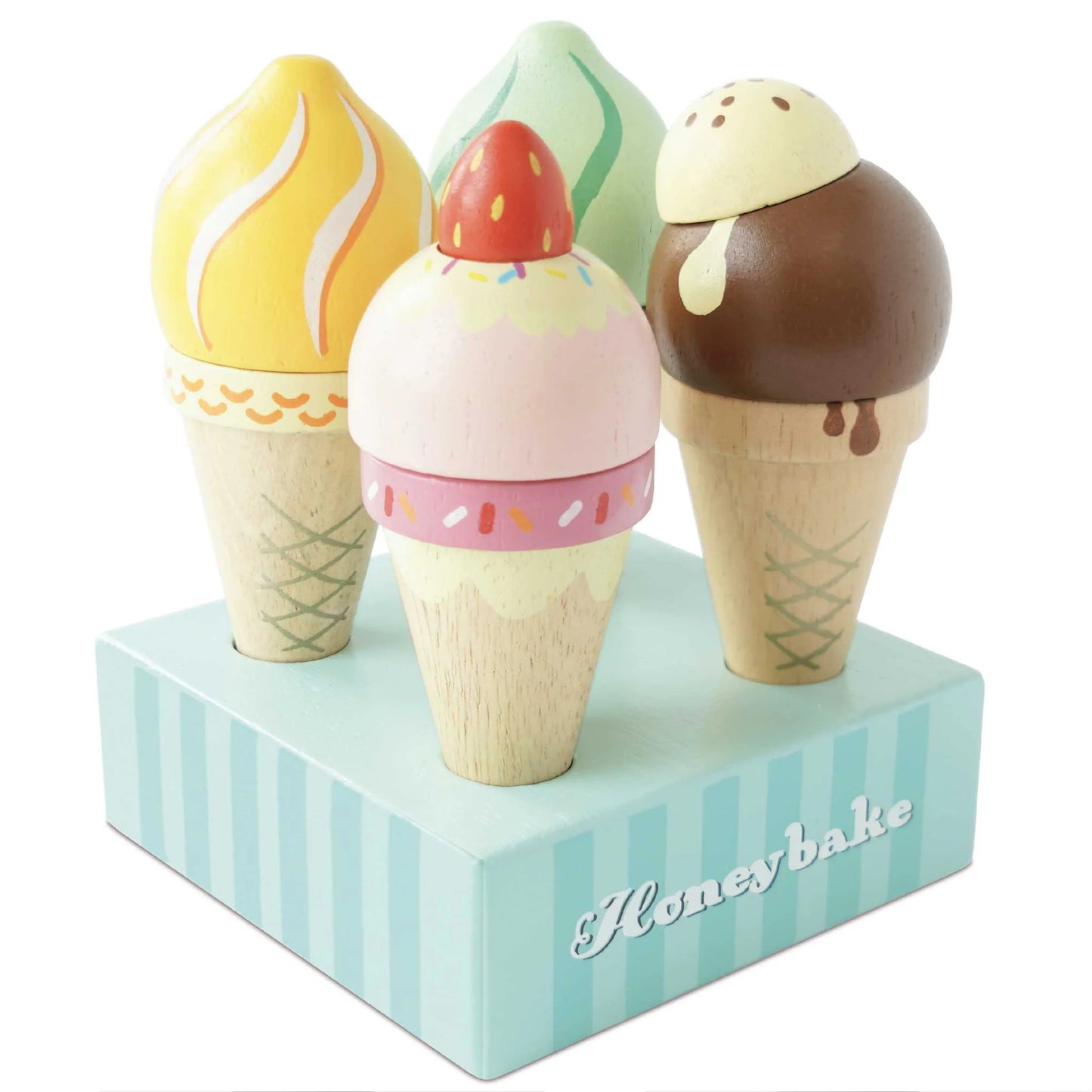 WOODEN ICE CREAM CONE SET