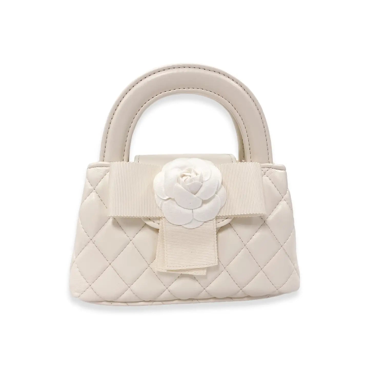 FLORAL APPLIQUE QUILTED BAG