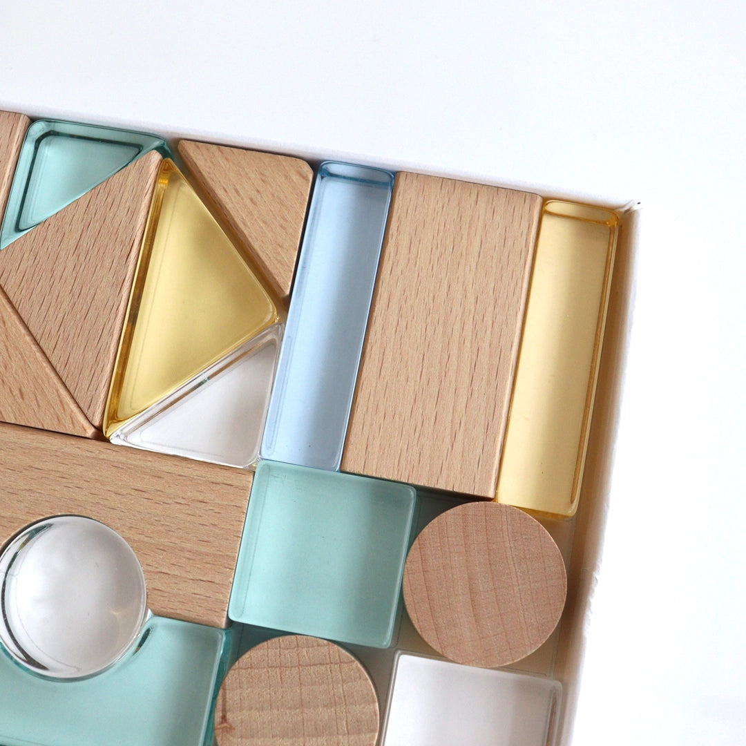 LUMIERE CUBES ACRYLIC & WOODEN BUILDING BLOCKS 26PCS