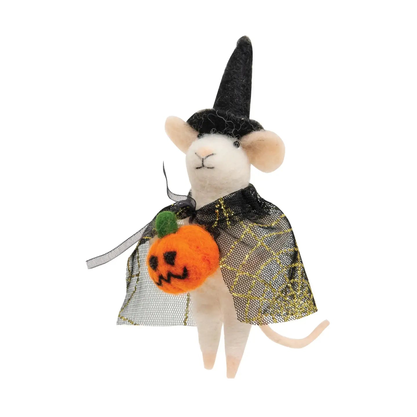 FELTED WITCH MOUSE ORNAMENT
