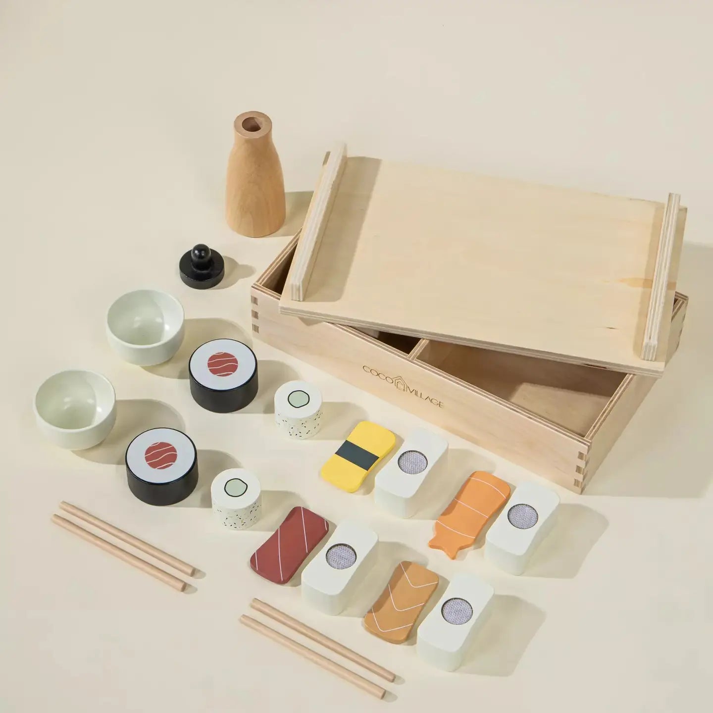 WOODEN SUSHI PLAYSET