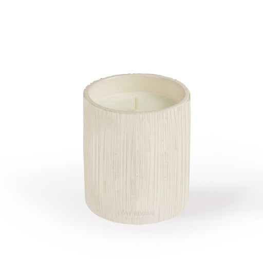 STRIATED WHITE CANDLE