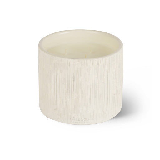 STRIATED WHITE CANDLE
