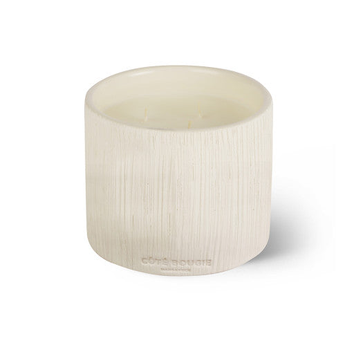 STRIATED WHITE CANDLE