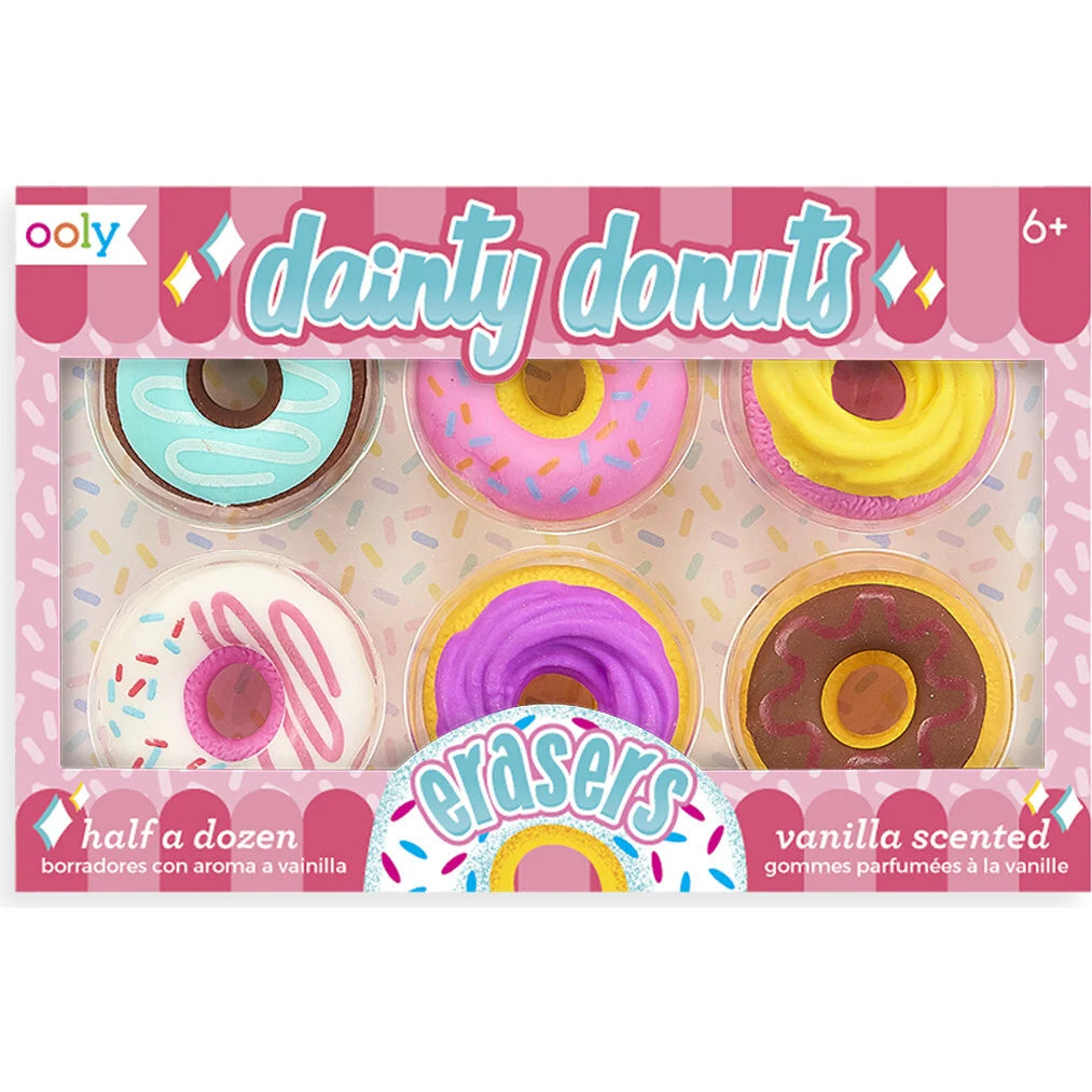 SCENTED ERASERS SET OF 6 DAINTY DONUTS
