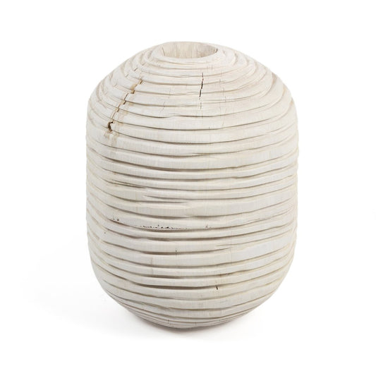 BETO BANDED VASE IVORY