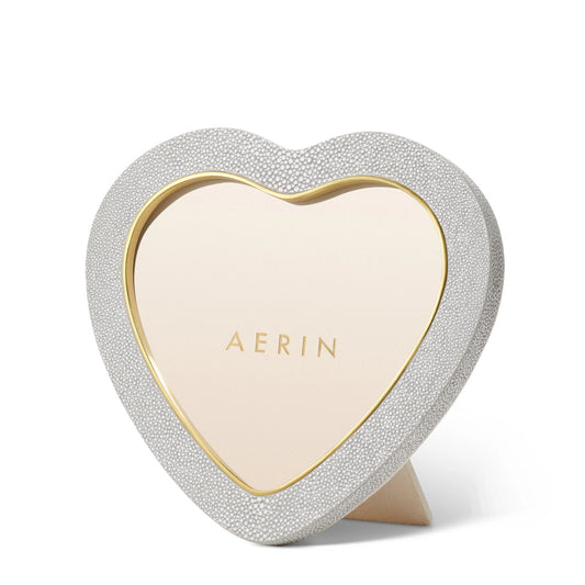 SHAGREEN HEART FRAME - DOVE