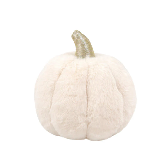 WHITE PLUSH PUMPKIN