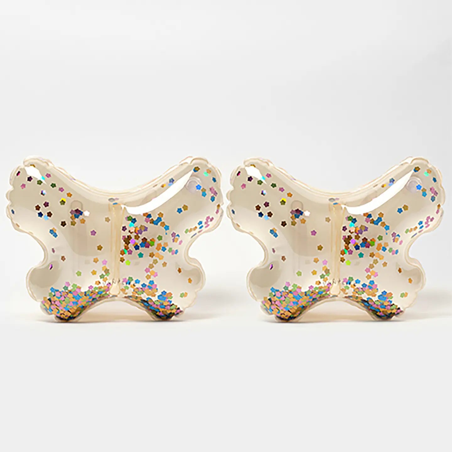 INFLATABLE ARM BANDS COTTON CANDY GLITTER