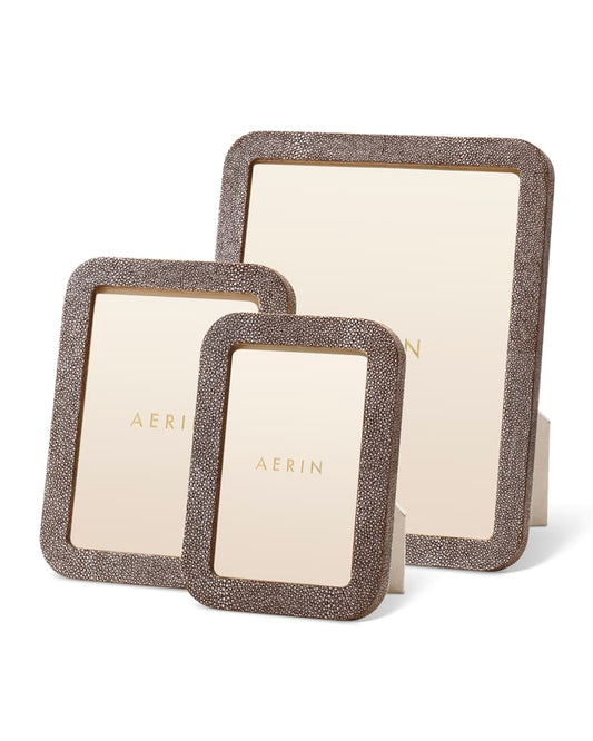 MODERN SHAGREEN FRAME - CHOCOLATE
